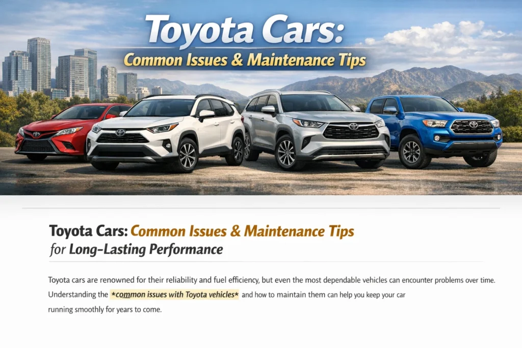 Toyota Car Common Issues & Maintenance Tips (Complete Guide)