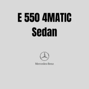 E 550 4MATIC Sedan