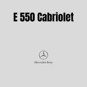 E 550 Cabriolet