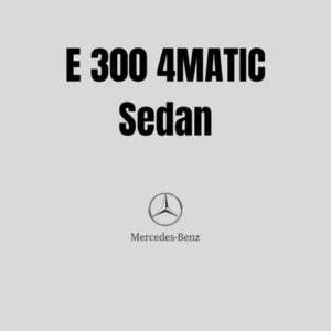 E 300 4MATIC Sedan